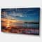 Designart - Tranquil Beach and Whimsical Clouds - Seashore Photo Canvas Art Print